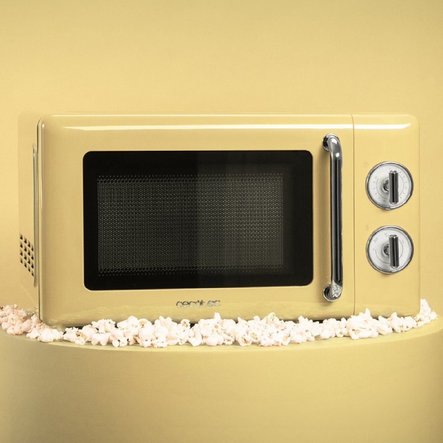 Microondas Mecánico De 20 L Proclean 3010 Retro Yellow. 700 W En 6 Niveles, Temporizador Hasta 30 Minutos, Modo Descongelación, Diseño Vintage En Am_2