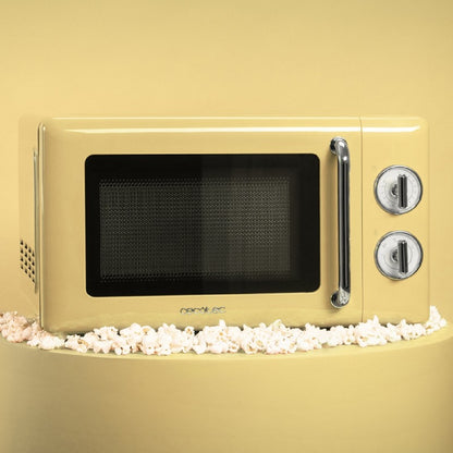 Microondas Mecánico De 20 L Proclean 3010 Retro Yellow. 700 W En 6 Niveles, Temporizador Hasta 30 Minutos, Modo Descongelación, Diseño Vintage En Am_2