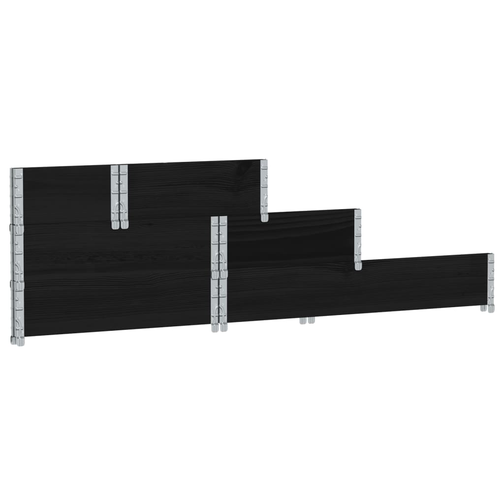 Arriate Elevado De 3 Niveles Madera Maciza Pino Negro 120x80 Cm_5