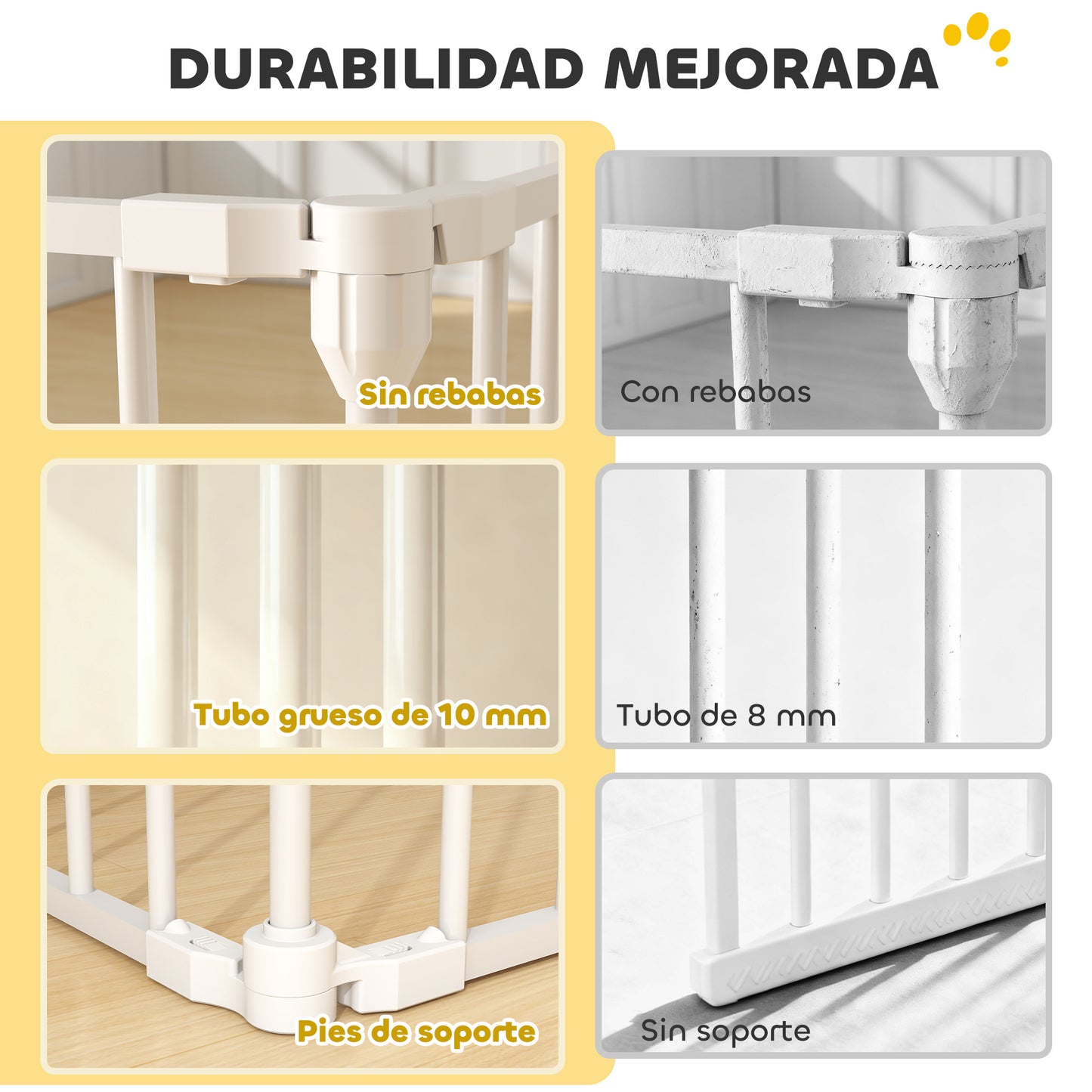 Pawhut Barrera Para Perros Plegable_4