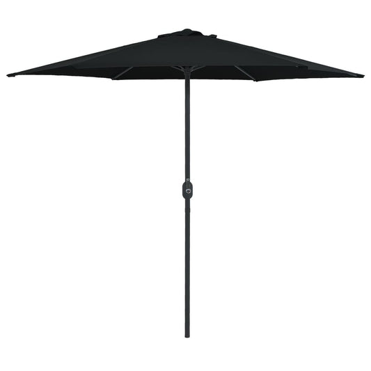 Vidaxl Sombrilla De Jardín Con Palo De Aluminio Negra 270x246 Cm_0