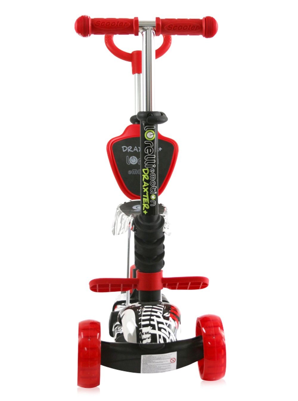Patinete Evolutivo Con Asiento Y Mango Parental Draxter Plus Black Graffiti_4