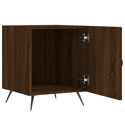 Mesitas Noche 2 Uds Madera Ingeniería Marrón Roble 40x40x50 Cm_3