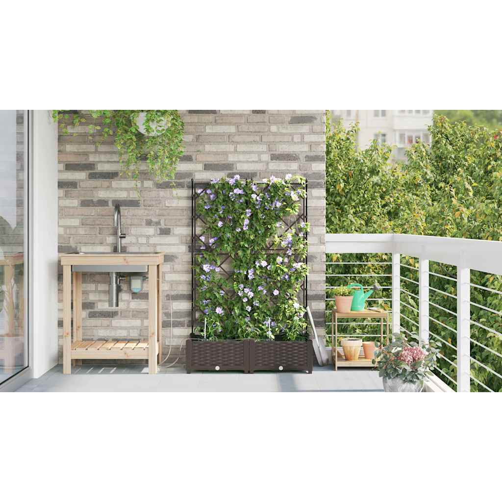 Vidaxl Jardineras Marrón 80 X 40 X 126 Cm Acero_3