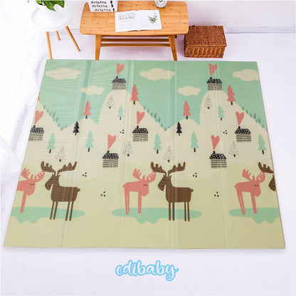 Alfombra Bebe, 1.5cm Grosor, Diseño Infantil, 200 X 180 Cm, Acolchada De Xpe, Reversible_5