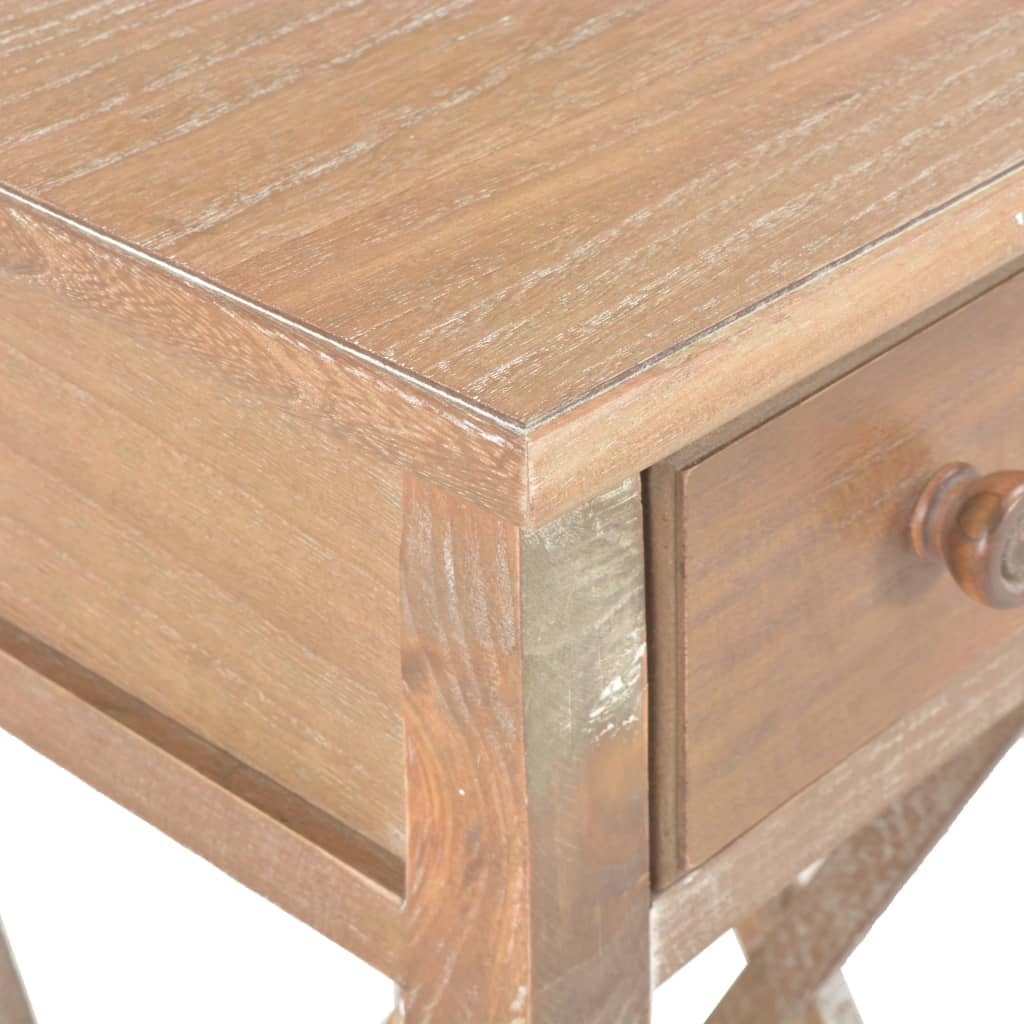Mesa Auxiliar De Madera Marrón 27x27x65,5 Cm_4