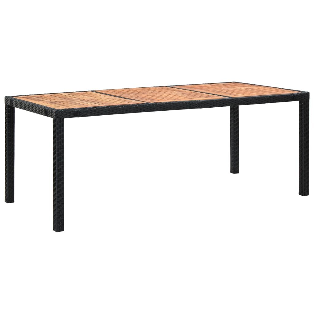 Vidaxl Set Comedor De Jardín 9 Piezas Y Cojines Ratán Sintético Negro_1