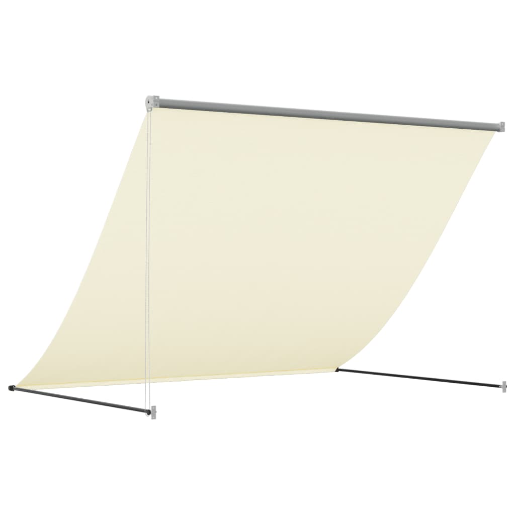 Toldo Retráctil Tela Y Acero Crema 200x150 Cm_4