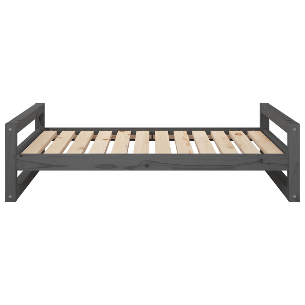 Vidaxl Cama Para Perros Madera Maciza De Pino Gris 105,5x75,5x28 Cm_4