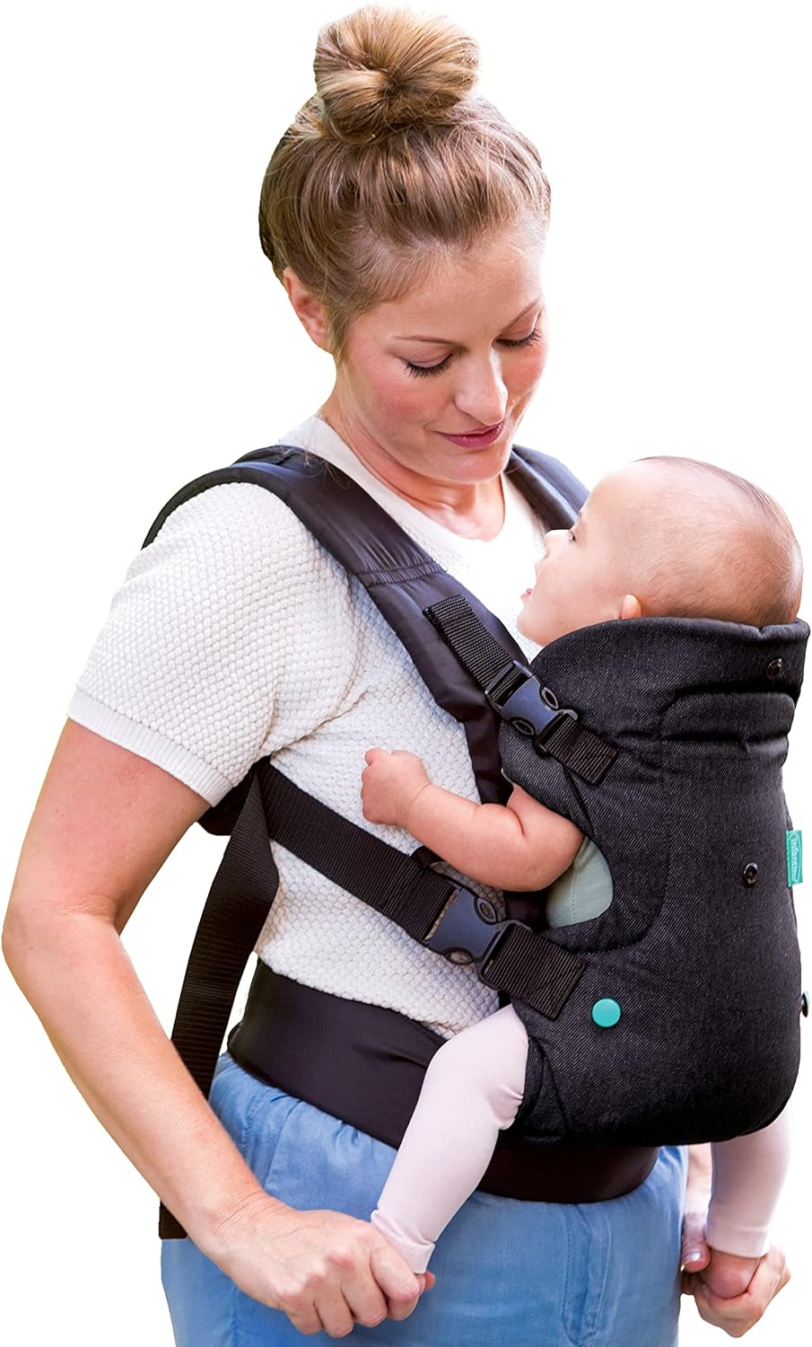 Infantino Mochila Portabebé Flip Advanced 4-en-1, Ergonómica, Convertible, Para Recién Nacidos De 3,6-14,5 Kg, Negro_1
