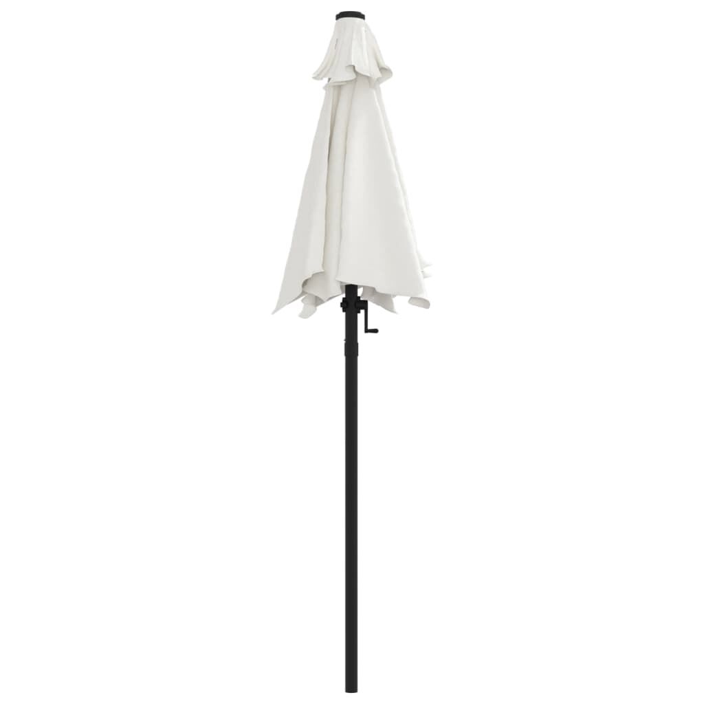 Vidaxl Sombrilla De Aluminio Blanco Arena 200x224 Cm_3
