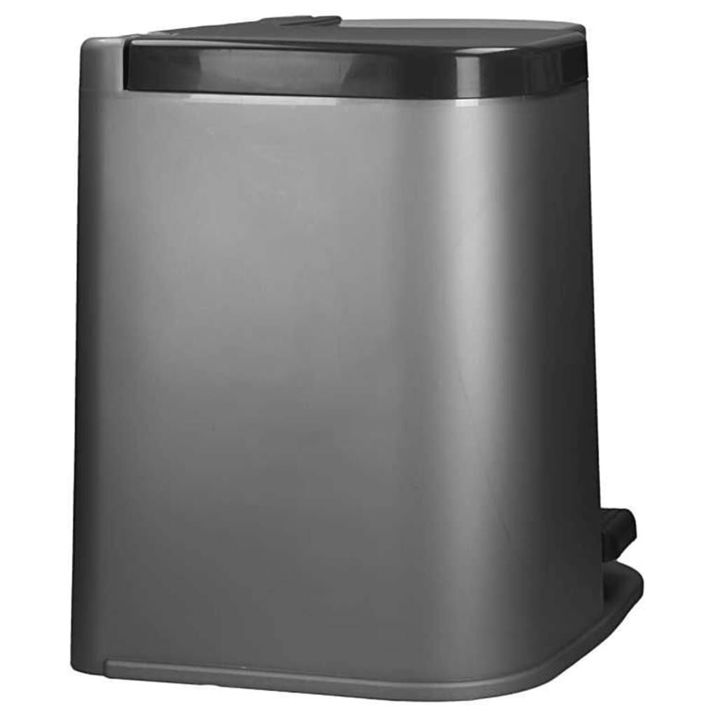 Curver Papelera Doble Pedal Deco Gris Claro Cubos Interiores 6l Y 15l_4
