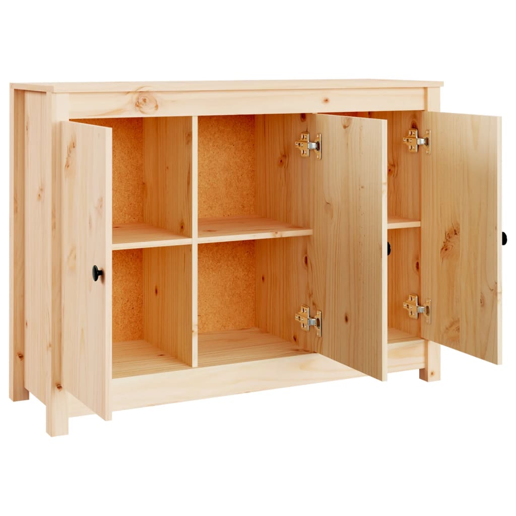 Aparador De Madera Maciza De Pino 110x35x74 Cm / Vetonek_5
