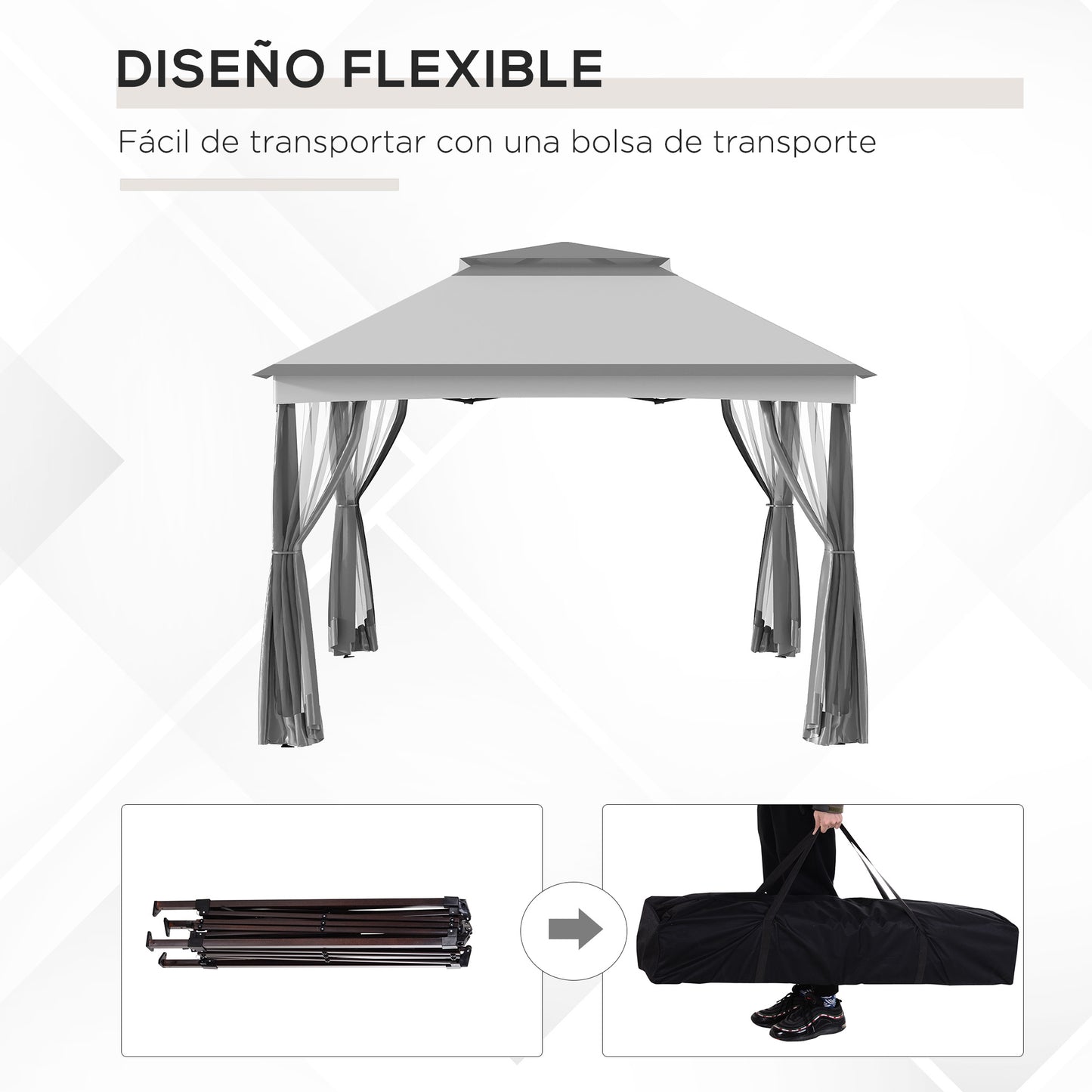 Outsunny Carpa Plegable Gazebo 3_4