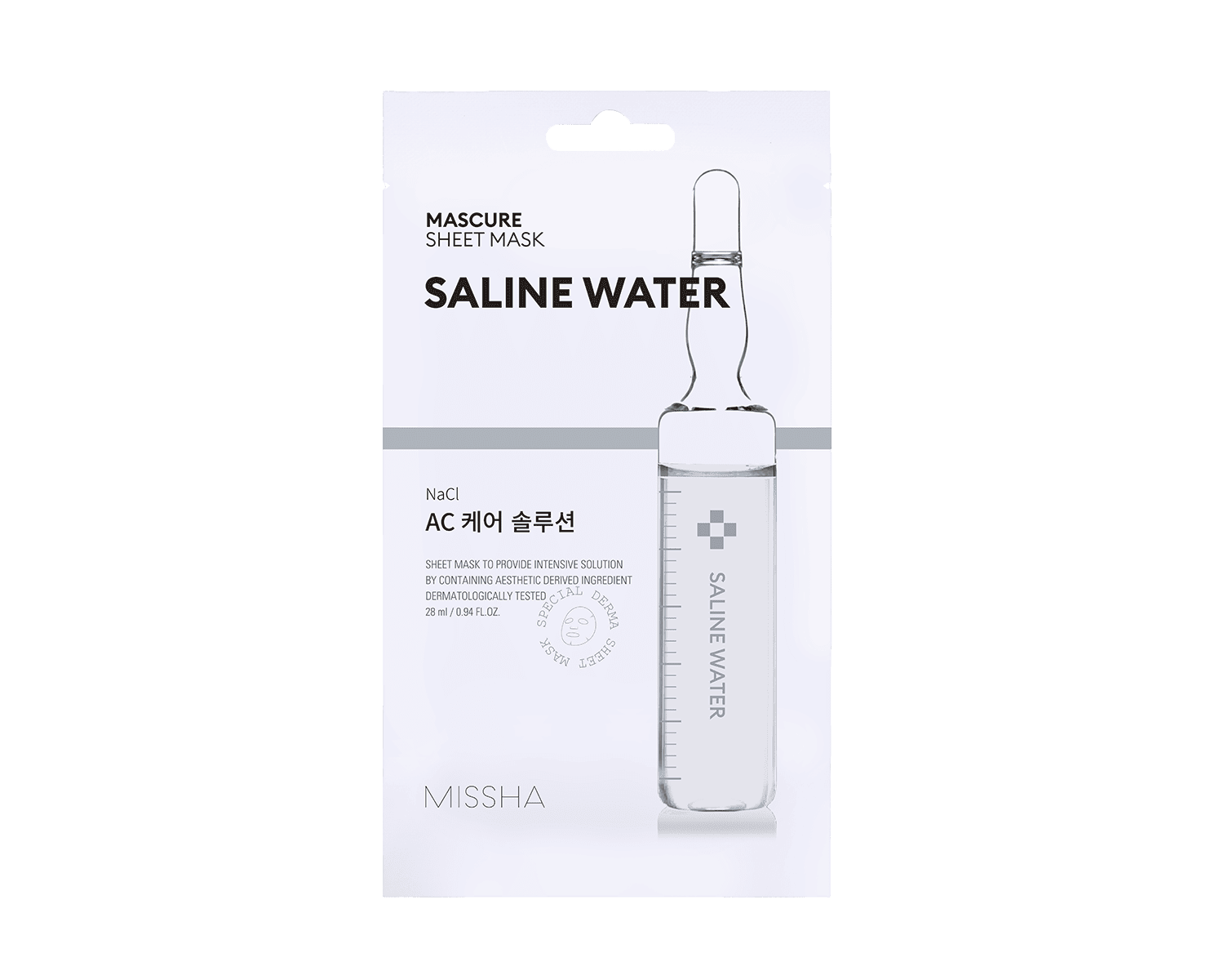 Missha Mascure Ac Care Solution Sheet Mask [nacl] (28ml) - Mascarilla Agua Salina_0