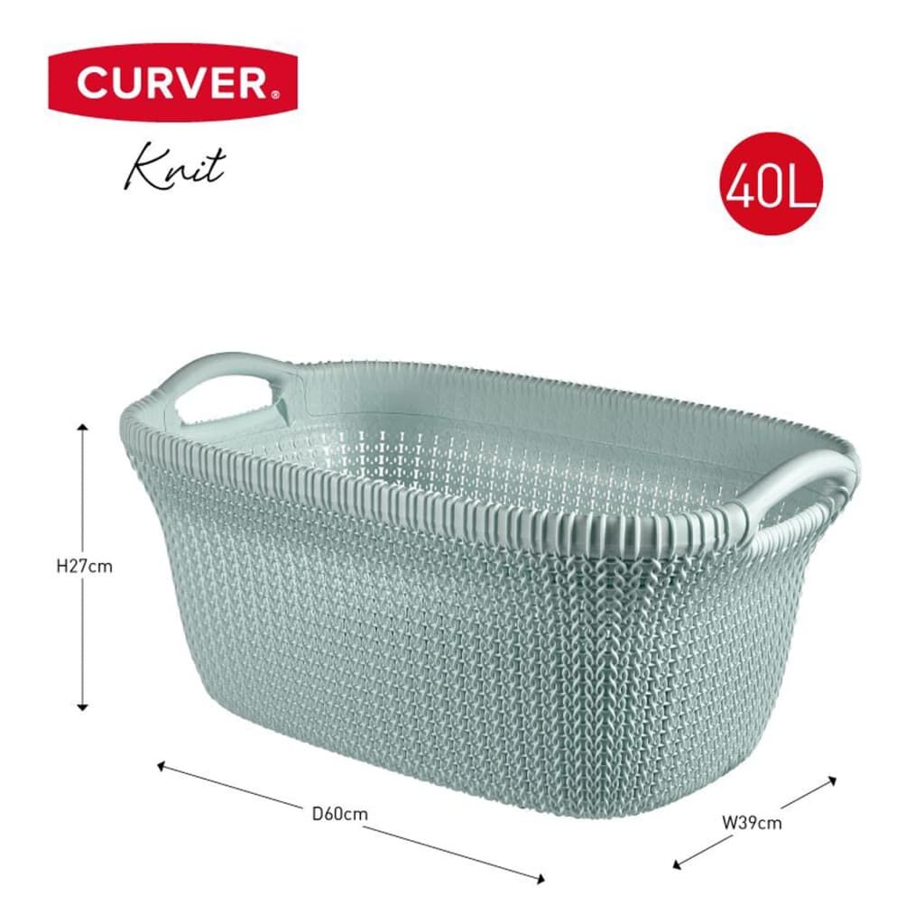 Curver Cesto Para La Ropa Sucia Knit Azul Claro 40 L_2
