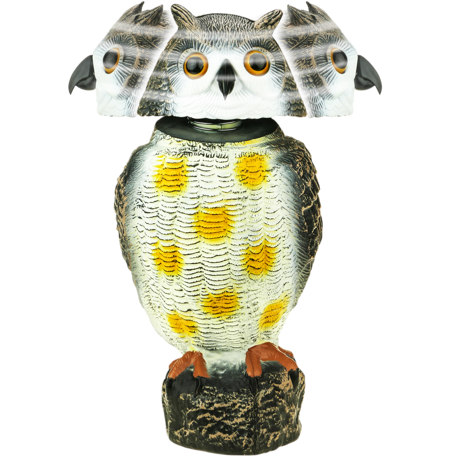 Ahuyentador De Aves Tipo Estatua Búho Con Ojos Reflectantes 40cm Macho_2