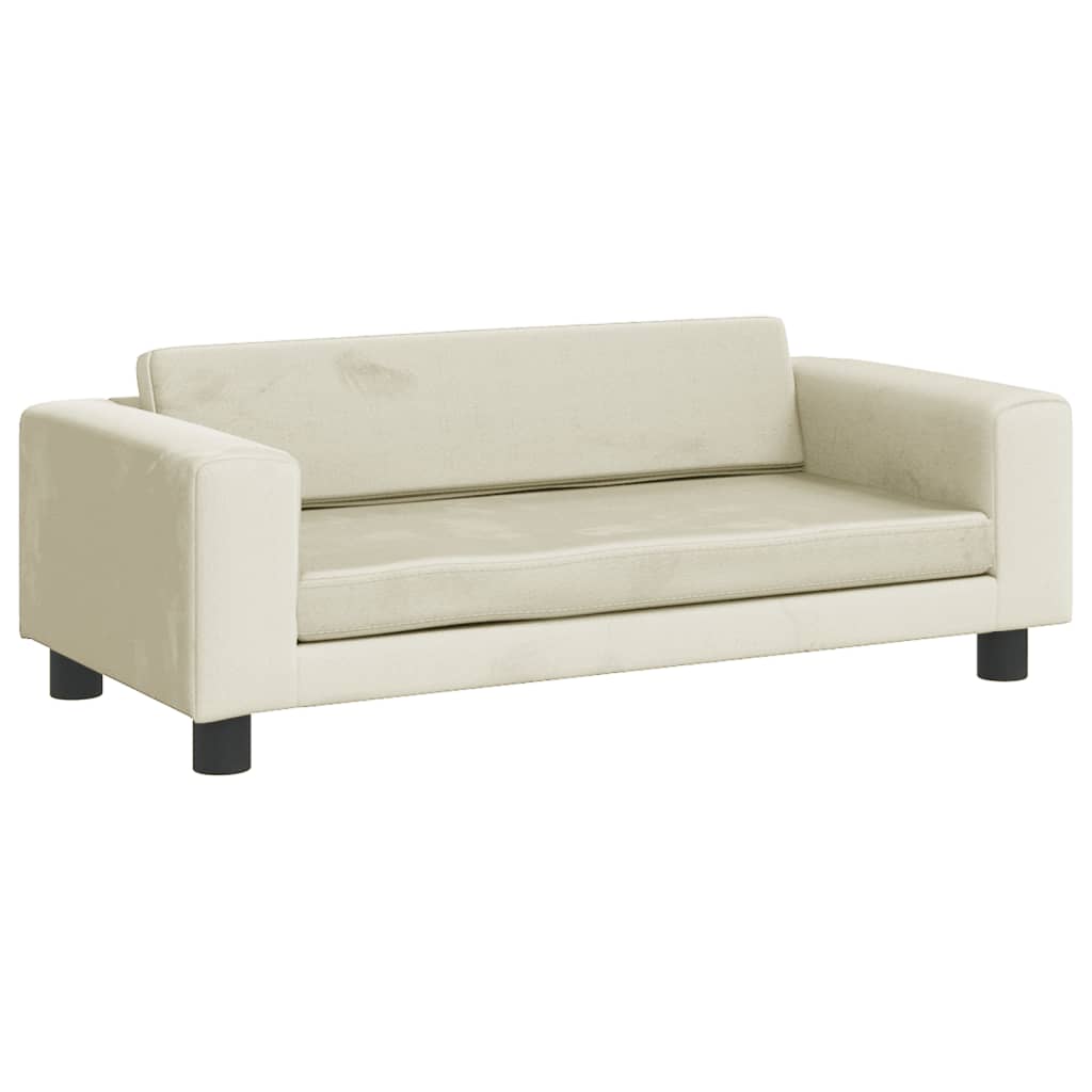 Cama Para Perros Con Extensión Terciopelo Crema 100x50x30 Cm / Vetonek_5
