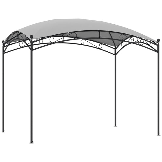 Outsunny Cenador Para Jardín 3x2 M Con Cúpula Elegante Impermeable Gris_0