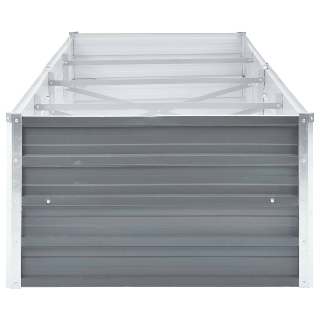 Arriate De Jardín De Acero Galvanizado Gris 320x80x45 Cm_3