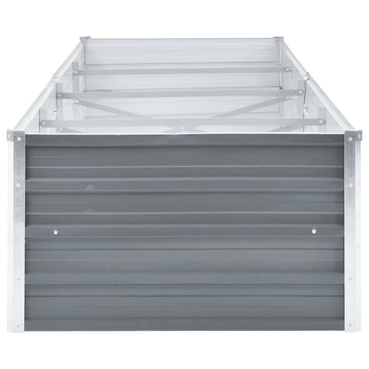 Arriate De Jardín De Acero Galvanizado Gris 320x80x45 Cm_3