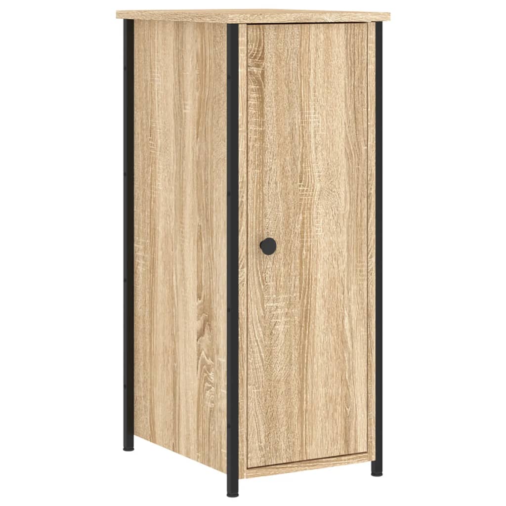 Mesita De Noche Madera De Ingeniería Roble Sonoma 32x42x80 Cm_0
