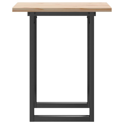 Mesa De Comedor Marco O Madera Maciza Pino Y Acero 70x70x75,5cm_3