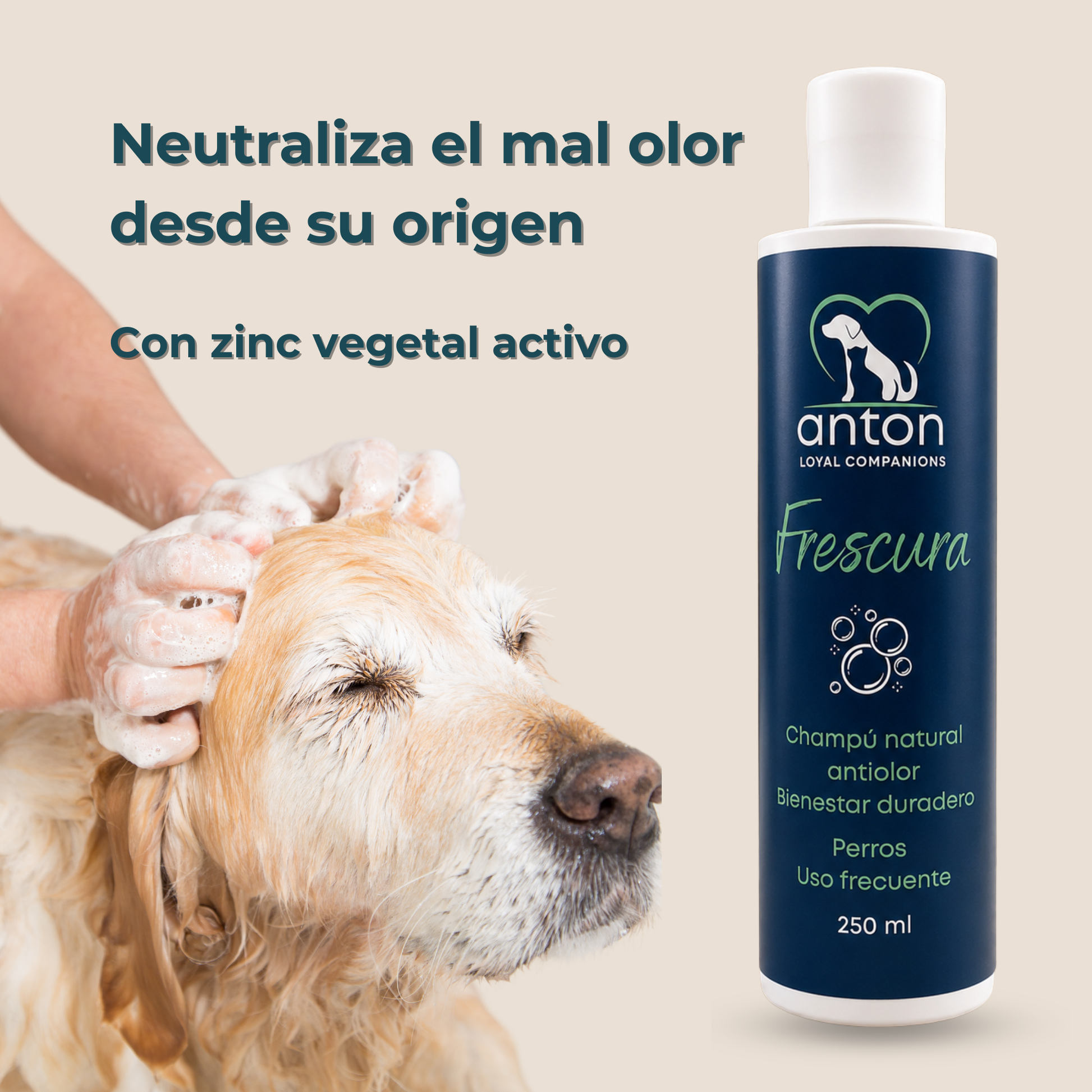 Champú natural para el control de olores en perros – 250 ml_2