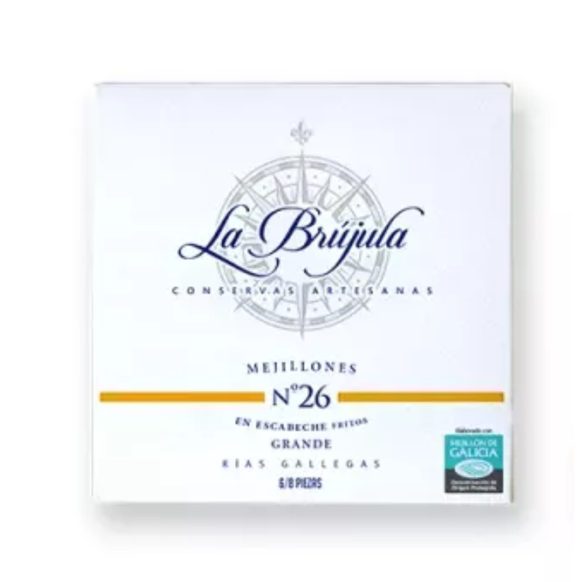 Mejillones en Escabeche 6/8 La Brujula 110 g