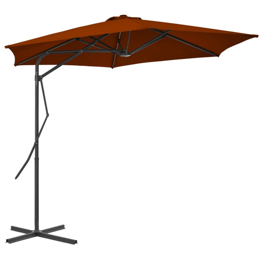 Vidaxl Sombrilla De Jardín Con Palo De Acero Terracota 300x230 Cm_0