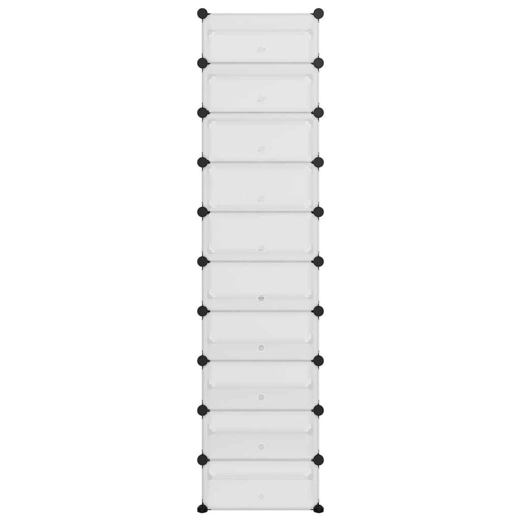 Zapatero Pp Transparente 44x32x174 Cm / Vetonek_2