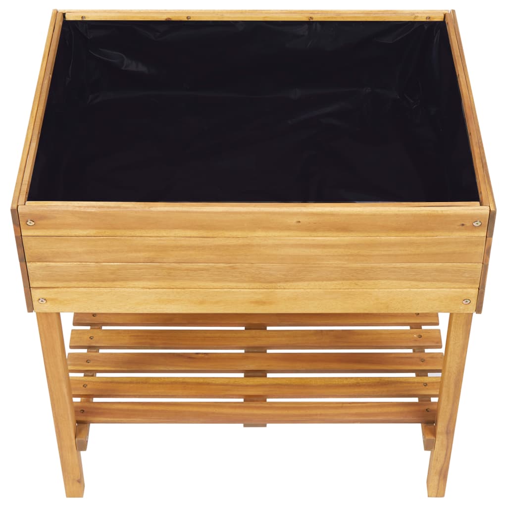 Jardinera Elevada De Madera Maciza De Acacia 78,5x58,5x78,5 Cm_4