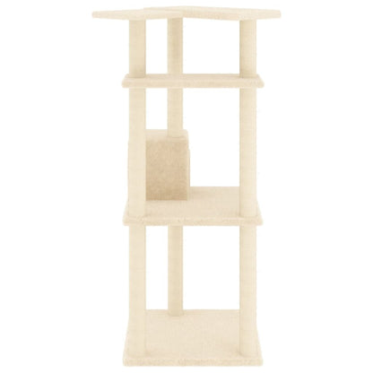 Vidaxl Rascador Para Gatos Con Postes De Sisal Color Crema 123 Cm_3
