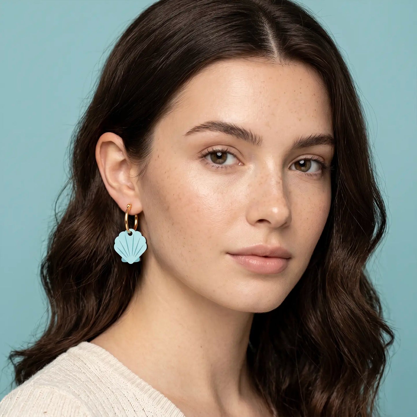 Pendientes Concha de Mar Nature Vibes - Acero Quirúrgico y Baño de Oro 18k - Resetea_4
