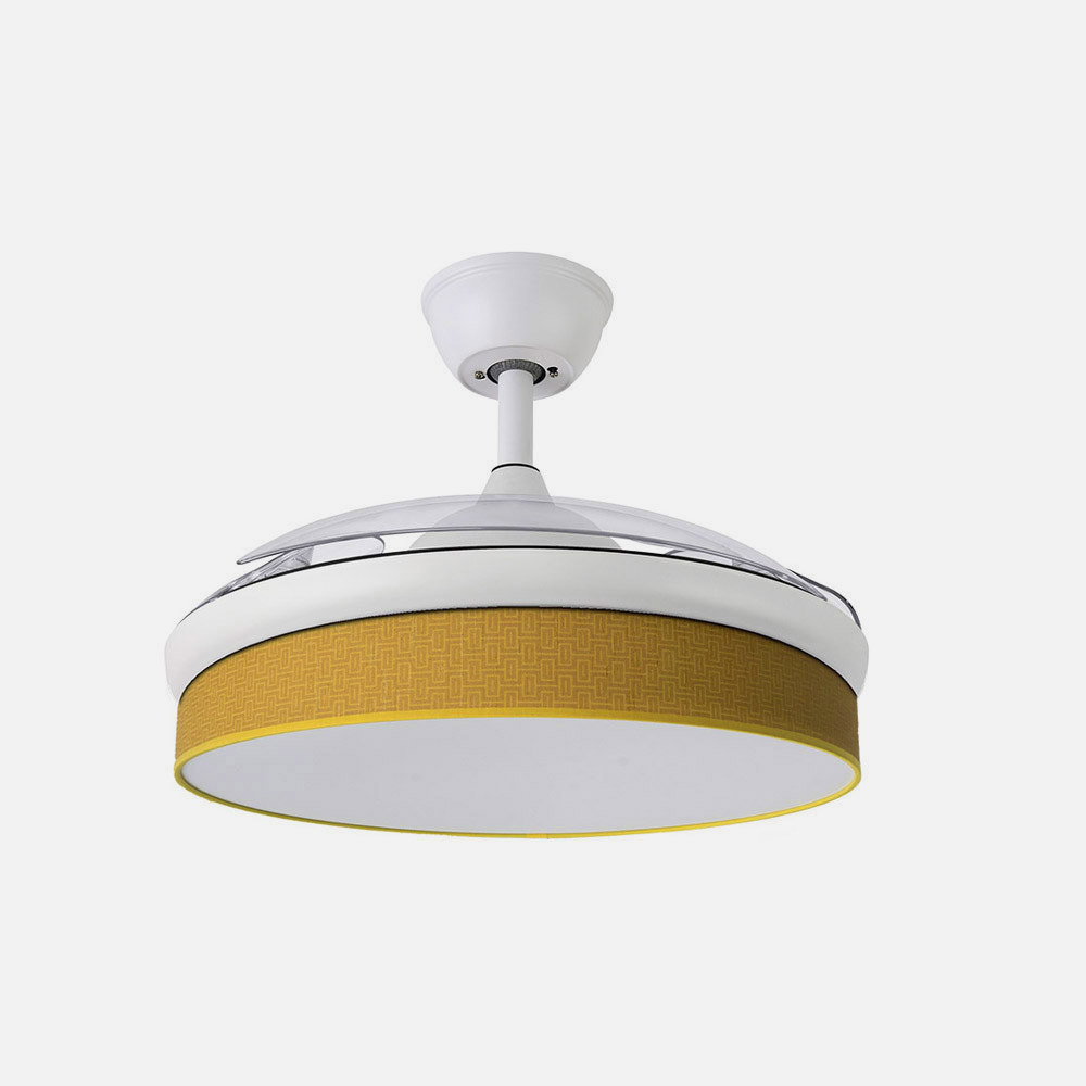 Ventilador Dc Moda 72w Blanco/amarillo 108d 3aspas 7200lm 3000-4000-6000k Remoto+memoria+temporizador_2