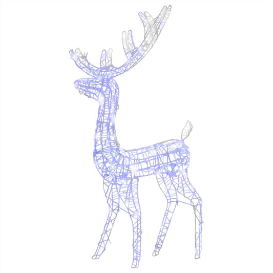 Vidaxl Adorno De Reno De Navidad Acrílico Azul 140 Leds 120 Cm_0