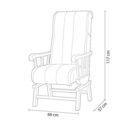 Sillón Balancín Provenzal Madera, Beige, 69 X 110 X 59_2