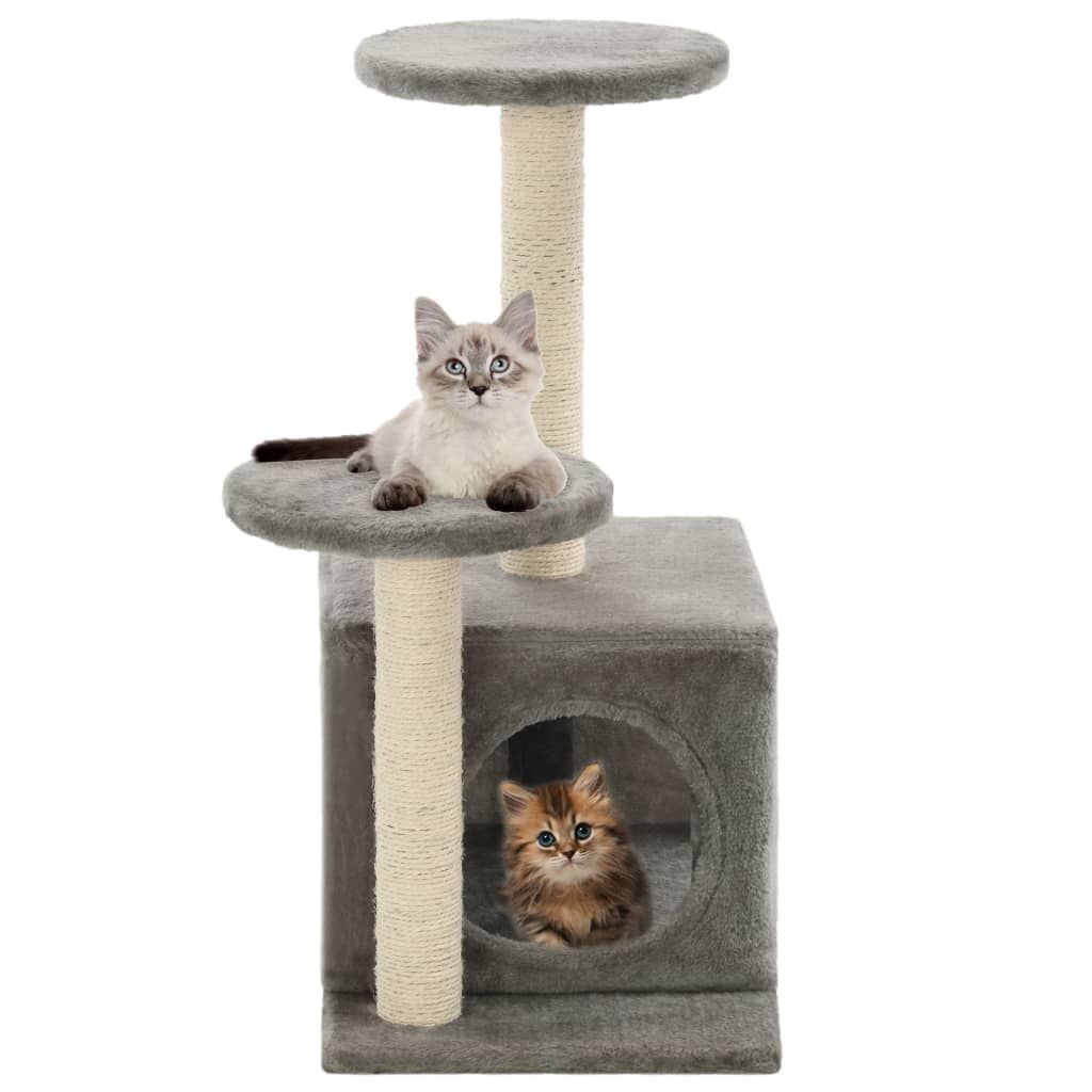 Vidaxl Rascador Para Gatos Con Poste Rascador De Sisal 60 Cm Gris_1