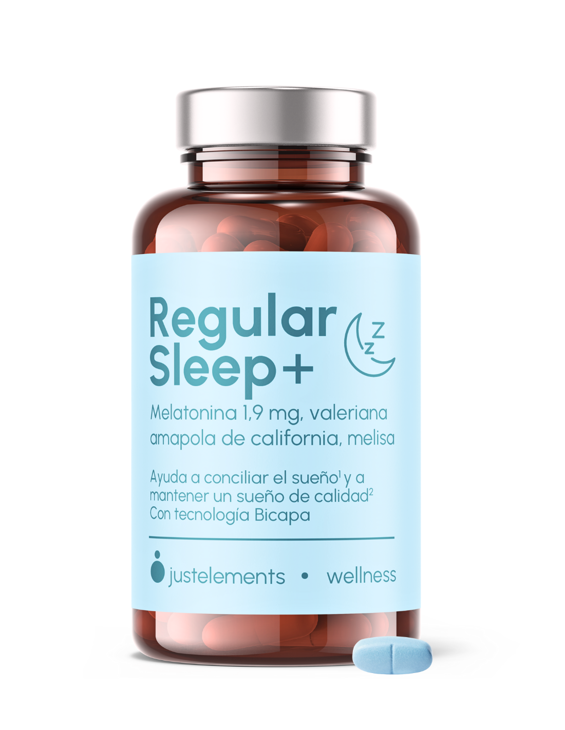 Melatonina 1,9 Mg Regular Sleep+ Just Elements Wellness 90 Comprimidos_0