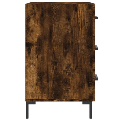 Mesita De Noche Madera De Ingeniería Roble Ahumado 40x40x66 Cm_4