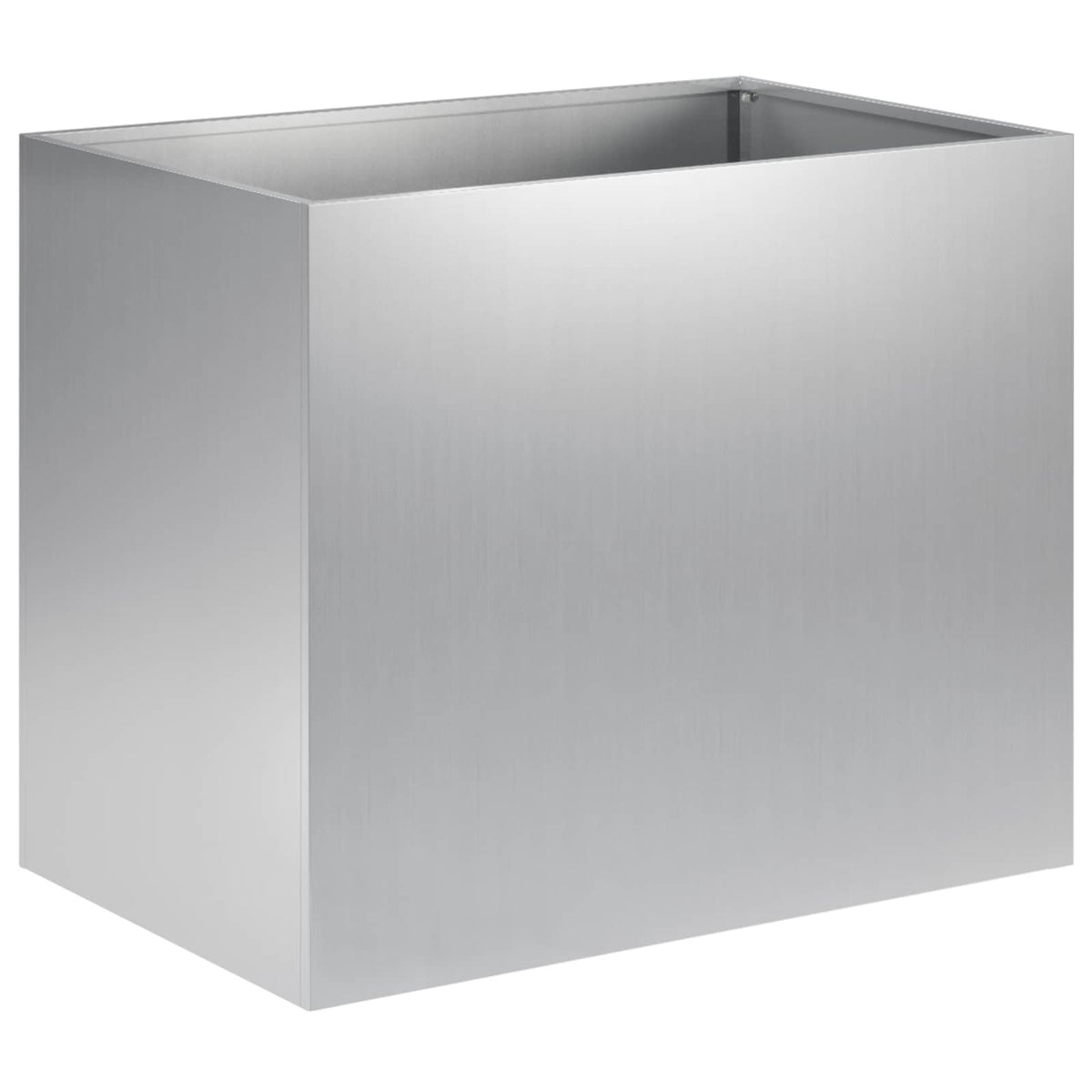 Macetero De Jardín Plateado 60 X 40 X 50 Cm Acero Galvanizado_0