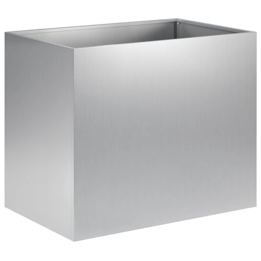 Macetero De Jardín Plateado 60 X 40 X 50 Cm Acero Galvanizado_0