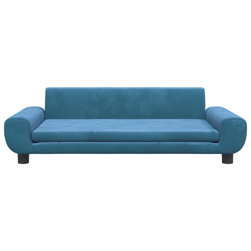 Cama Para Perros De Terciopelo Azul 100x54x33 Cm / Vetonek_3
