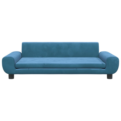 Cama Para Perros De Terciopelo Azul 100x54x33 Cm / Vetonek_3