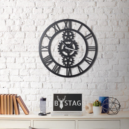 Reloj De Pared Metal Engranajes 70x70_3