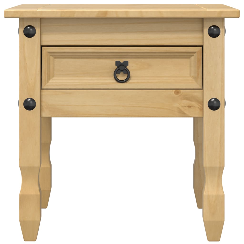 Mesa Auxiliar Corona Madera Maciza De Pino 50x50x50 Cm_2