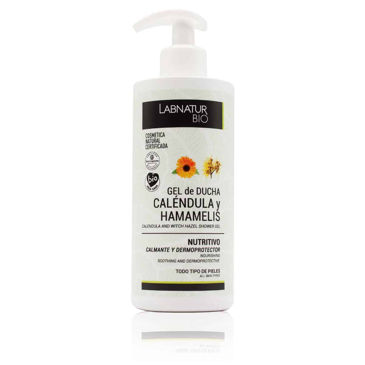 Gel de Ducha Caléndula y Hamamelis Labnatur Bio 450 ml | Piel Sensible | Calmante y Dermoprotector | Vegano_0
