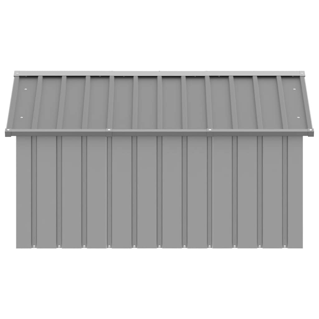 Casa Para Perros Acero Galvanizado Gris 116,5x153x81,5 Cm_5