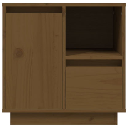 Mesita De Noche Madera Maciza De Pino Marrón Miel 50x34x50 Cm_4