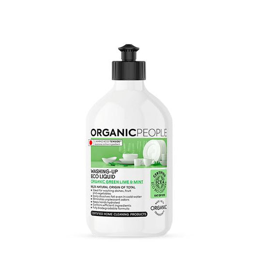 Líquido lavavajillas ecológico- Lima verde orgánica y menta Organic People 500ml